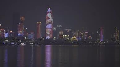 武汉江景霓虹灯水面视频的预览图